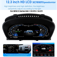 12.3 Inch For BMW X5 E70 X6 E71 2006-2013 Anti-glare LCD Digital Instrument Cluster Dashboard Speedometer Screen Car Upgrade