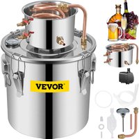 VEVOR 3 5 8 Gal Distiller Moonshine Alcohol Brew Water Wine Essential Oil Brewing Kit Stainless Copper with Pump for Home DIY