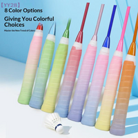 【YY28】10Pcs Gradient Color Tennis Racket Overgrip Sweat Band Absorption Griptape Non Slip PU Badminton Racket Handle Glue{Y}