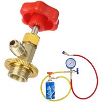 R-134A Can Tap Car Refrigerant Can Bottle Tap Opener Valve Tool Red R134A Dispenser Valve AC Refrigerant Bottle Opener Accessori
