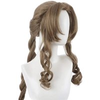 Cosplay Final Fantasy 7 Aerith Gainsborough Wig Anime Party Long Curly Wig