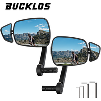 BUCKLOS Bike Rear View Mirror 360° Adjustable Wide Angle Anti-Glare Handlebar Plug Rearview Mirror E-Bike Small Auxiliary Mirror