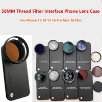 58MM Thread Filter Interface Phone Lens Case For iPhone 13 14 15 16 Pro Max Filter Ring Adapter For Universal CPL UV FLD Filter