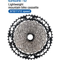 AliExpress SUNSHINE-SZ Sunshine 9/10/11/12S 11T-40/42/44/45/46/48/50/52T Hollow Ultralight Mountain Bike Cassette for M4100/5100/6100 HG MTB Flywheel