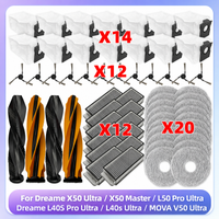 Fit For (Dreame X50 Ultra /X50 Master/L50 Pro Ultra/L40S Pro Ultra/L40s Ultra / MOVA V50 Ultra) Parts Brush Filter Mop Cloth Bag