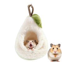 Ferret Bed with Hook House Funny Decor Funny Hamster Bed Warm Nest Hamster Hammock Pear-Shaped Plush Warm Cage Accessories