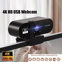 Mini 4K HD Camera 1080P Auto Focus Webcam Built-in Mic PC Laptop Video Shooting Camera USB Interface 2K Full HD Webcam