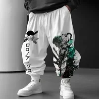 2026 One Piece Zoro Anime Herren Jogginghose Streetwear Lässige Sweathose Cartoon-Bedruckte Hose Frühling Hip-Hop Mode Y2k