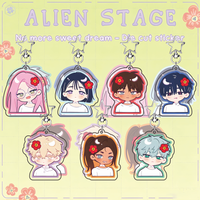 Alien Stage Acrylic Keychain Cute Q Version Mizi Sua Ivan Till Luka Hyuna Pendant Key Ring Anime Accessory Birthday Holiday Gift