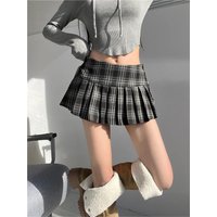 Mini Skirts For Woman Black Plaid Skirts Women Y2k Clothes Cute Short Skirts Vintage Pleated Skirts Tweed Summer Outfits