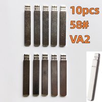 10pcs 58# VA2 Metal Uncut Blank Flip Remote Key Blade for keydiy KD VVDI JMD Remote Key Blade Insert