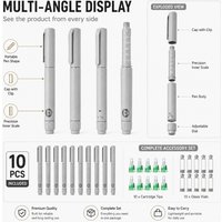 10PCS Rotary Push Disposable Sterile Injection Pen Insulin Injection Pen Adjustable Growth Hormone Dose 60U Portable Accessories