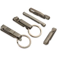 Titanium Alloy Key Ring Quick Draw Keychain Belt Clip Outdoor Hanging Molle Webbing Buckle Corkscrew Ribbon Ending Buckles Tool