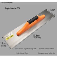 Plastering Trowel Single-handle 24.5/29.5/39.5/49.5cm Putty Scraper Gypsum Trowel Plaster Paint Feed Filling Construction Tools