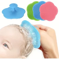 Baby Badebürste Babywiege Kappenbürste Silikon Massagebürste Silikonwäscher Peelingbürste Hautwäscher Baby Essential