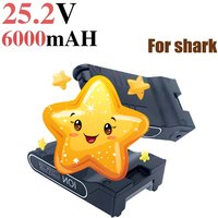 25.2V 6000mAh for Shark S1 S2 S3 S4 S6 S7 S9 IC205 200C 200W XBAT200 XBAT200AS vacuum cleaner Lithium battery