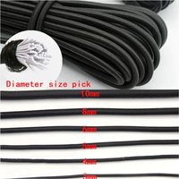 5 Meters/Lot 3/4/5/6/8/10mm Black Round Elastic Band Cord Elastic Rubber Stretch rubber Rope For Sewing Garment DIY Accessories