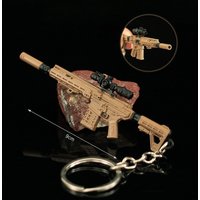 9cm Mini Gun Model Keychain M7 Model Jewelry Weapon Metal Pendant Key Chain Bag Car Key Holders Gift For Kids Men