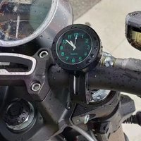 Motorcycle Aluminum Quartz Watch Luminous Clock 22-25mm Handlebar Mount for Scooter Bicycle Handlebar Waterproof Time Display