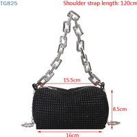 【AN】【AN】2022 Summer Trend Luxury Fashion Travel Shoulder Handbags Bling Diamond Design Small Crossbody Messenger Bags for Women