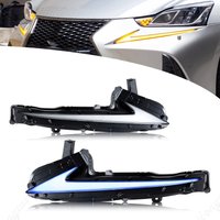 Pair Daytime Running Lights for 2017-2021 Lexus IS250 IS300 IS350 Sequential Lamps Start - UP Animation With Sequential Signal