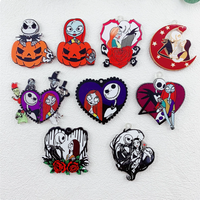 10 Pcs Acrylic Halloween Charms For Jewelry Findings Handmade Pendant DIY Earings Keychain