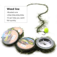5m Realistic Weed Carp Fishing Line Method Feeder Hair Rigs Carp Fishing Accessories Braid Soft Hooklink For Carp Coarse Tackle