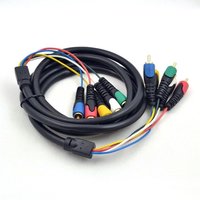 Audio Video AV Cable 1.8M Goldplated 5 RCA Male RGB Cord Splitter DVD VCR CD Player Home Theater Audio Wire Connect Converter