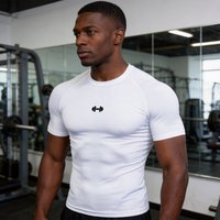 Men's Compression Short-Sleeve T-Shirts Cool Dry Sports Athletic Workout Base Layer Undershirt T Shirt Gym Fitness Tops Tees