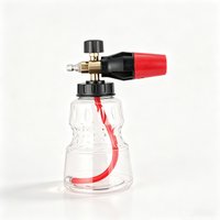Thick Snow Foam Cannon 360° Adjustable, 1/4" Quick Connect Lance, Car Wash Gloves and 1.10/1.25mm Nozzles, 32oz 1L Container