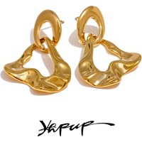 Yhpup Fashion Stainless Steel Geometric Drop Dangle Statement Party Earrings for Women Rust Proof Personalized Jewelry Gift