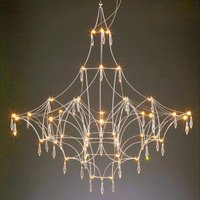 Modern Gold Crystal LED Chandelier Pendant Lamp for Living Room Dining Bedroom Ceiling Hanging Lustre Home Loft Lighting Fixture