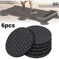 AliExpress NONE 6Pcs Black Round Non-Slip Exercise Equipment Mat Heavy Duty Rubber Pad for Treadmill Bike Elliptical Floor Protection