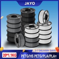 JAYO 20 Rolls 3D PETG/HS Matte PETG/PLA PLUS2.0/ PLA Matte Printer Filament 1.75mm100% No Bubble non-toxic 3D Printing Materials
