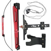 35Lbs Acrhery Faltbogen Komplettes Zubehörpaket 24 Zoll Mini-Faltgröße 54 Zoll 14-Strang-Bogensehne Stabile Schnelle Rückfederung Fiberglas-Flügel Universelles RH-LH-Design für Outdoor-Freizeit, Jagd