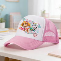 Paw Patrols Baseball Cap Cartoon Anime Skye Chase Print Girls Sun Headwear Summer Athleisure Adjustable Mesh Hats Birthday Gift