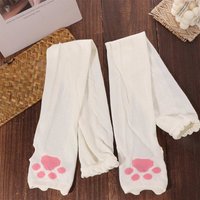 Kawaii Fingerless Kitty Paw Arm Sleeves UV Protection Thin Cat Claw Arm Cover Cotton Breathable Cat Oversleeve Lolita