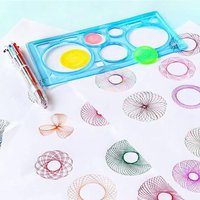 1PC Spirograph Ruler Magic Drawing Template Multi Shaped Painting Oval Geometric Curve Pattern Multifunctional Stationery TMZ