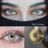 MIL CREEK 2 farbige Kontaktlinsen für Augen, verschreibungspflichtig, modisch, Kreis, farbige Linsen, Schönheit, Schüler, ein Jahr, Verwendung mit Grad