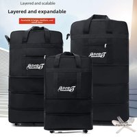 Waterproof Oxford Cloth Luggage Bag Large Capacity Travel Moving Suitcase with Wheels Airline Check-In Bag Multi-Use Moving Box