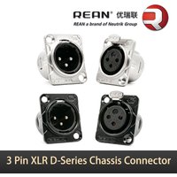 Neutrik's REAN 3-pin XLR Male and Female Connectors, Audio Signal, Microphone Connectors RC3FDL-B RC3MDL-B