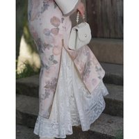 Fashion Transparent Sexy Lace Mesh Skirt Elegant Lace Midi Skirt Ladies Elastic High Waist Long Tulle Skirt Ladies