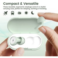 Reusable Silicone Snore Blocker Ear Plug with 10 Ear Tips in XS/S/M/L Anti-Noise Motorcycle Earplugs Noise Cancelling Ear Plugs