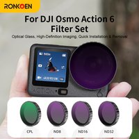 Ronkoen Filter For DJI Osmo Action 6 Filter UV Mirror CPL Polarizer Motion Camera Black Soft ND Filter ND8/16/32/64