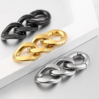 Twolobes 2PCS Fashion Chain 316 Stainless Steel Ear Weights Hangers Expander Piercing Women Man Earrings Body Jewelry 4mm 6G