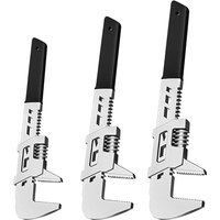 10",12",15"F-type Wrench Right Angle Wide Jaw Opening Adjustable Spanner Wrench Tools Use in Auto,Construction and Home Repairs