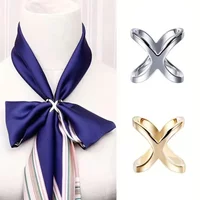 Multifunctional Silk Buckle Scarf Clothes Corner Knotted Button Fashion T-Shirt Shirt Hem High-Grade Buckle