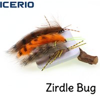 ICERIO 3PCS Zirdle Bug Fly Fishing Pattern Natural Rabbit Fur Streamer for Trout Sculpin Crayfish Nymph Dead Drift