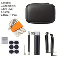 AliExpress NONE Portable Bike Repair Kit with Pump & 5-in-1 Multi-Tool - Heavy-Duty All-in-One Bicycle Tire Repair Kit, Tube Replacement (Compat