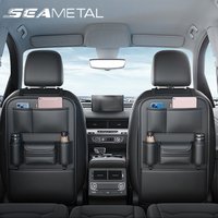 SEAMETAL – sac de rangement tout-en-un pour dossier de siège de voiture, organisateur de voiture amélioré à 6 poches avec crochet, porte-mouchoirs, porte-gobelet Anti-coup de pied